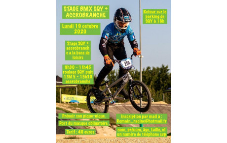 6 Stages BMX aux vacances de la Toussaints